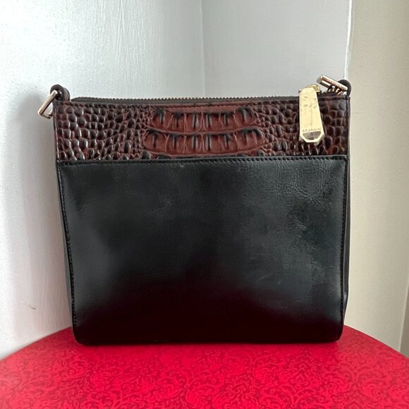 BRAHMIN Mimosa Tuscan Black Tri-Texture Bag Clutch Wallet Bag Never Used